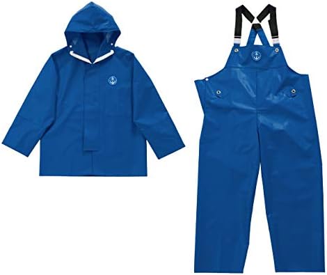 マリンレリー　パーカー　胸付ズボン　セット　雨合羽　プロ仕様　漁師用　水産合羽 マリンレリー パーカー 胸付ズボン セット 雨合羽 プロ仕様 漁師用